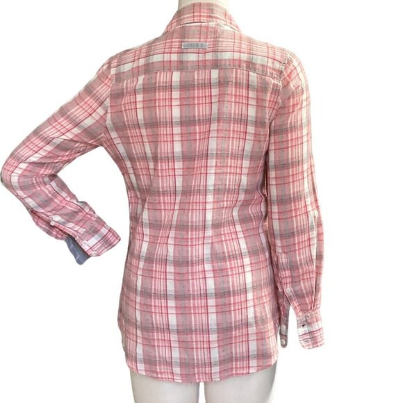 Aventura Organic Plaid Button Down Long Sleeve Shirt Sz S #41A - Picture 6 of 9